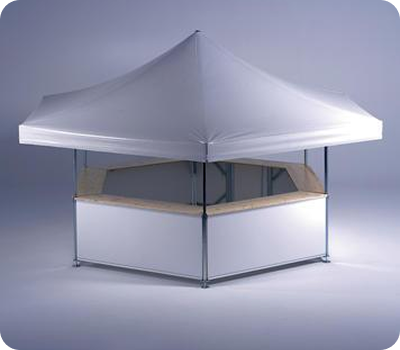 Location tireuse à bière - Ben boisson service -chapiteau-hexagonal-acier-couleur-sable-5863308 1